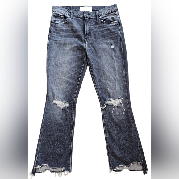 MOTHER Denim - MOTHER SUPERIOR The Insider Crop Step Chew Pedal To The Metal Destroyed Size 29